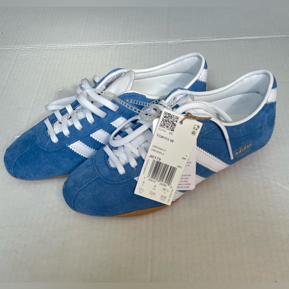 NWT💙 Adidas Women's Tokyo JI0179 Blue Suede Sneakers Size 5.5